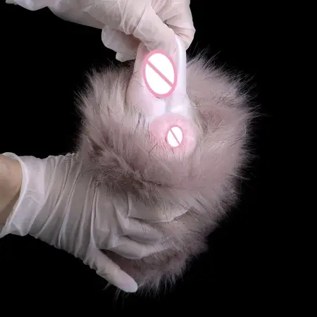 6.69 Inch Furry Masturbation Cup Removable Fur Cup Easy to Clean Men Pocket Pussy