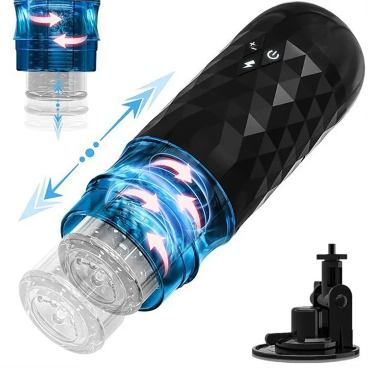 Automatic Telescopic Rotation Heating Masturbation Cup With Suction Cup Sex Toys for Men
