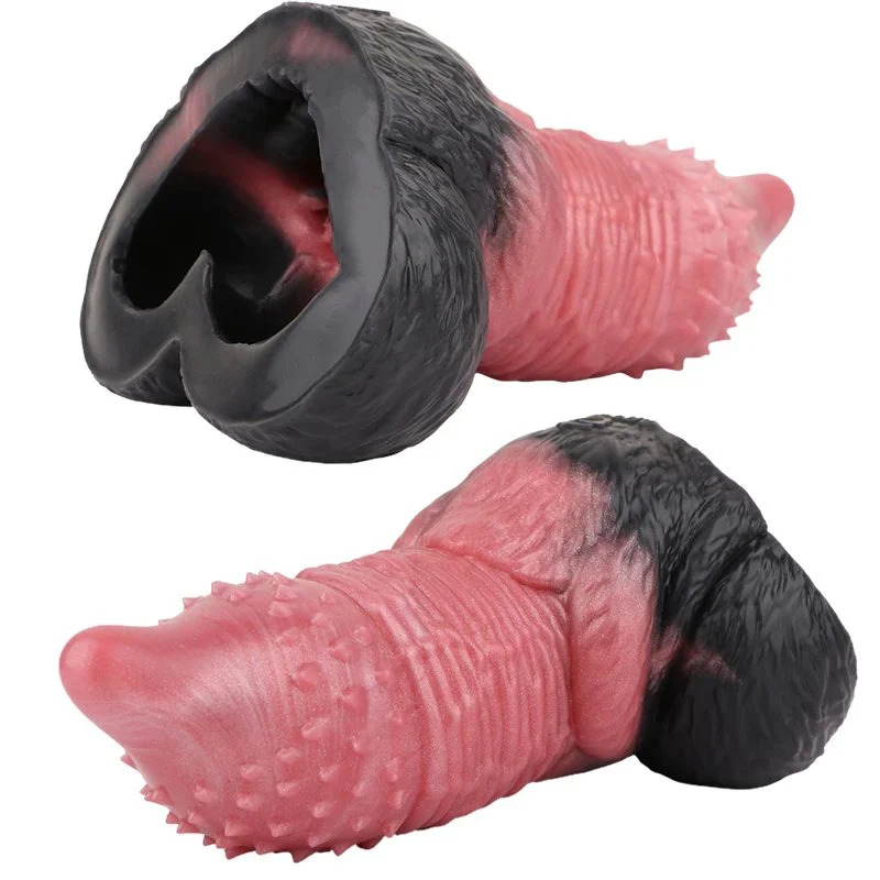 Fantasy Lifelike Tiger Penis Shape Masturbator Cup for Men Silicone Soft Masturbation Sleeve Pocket Pussy Stroker