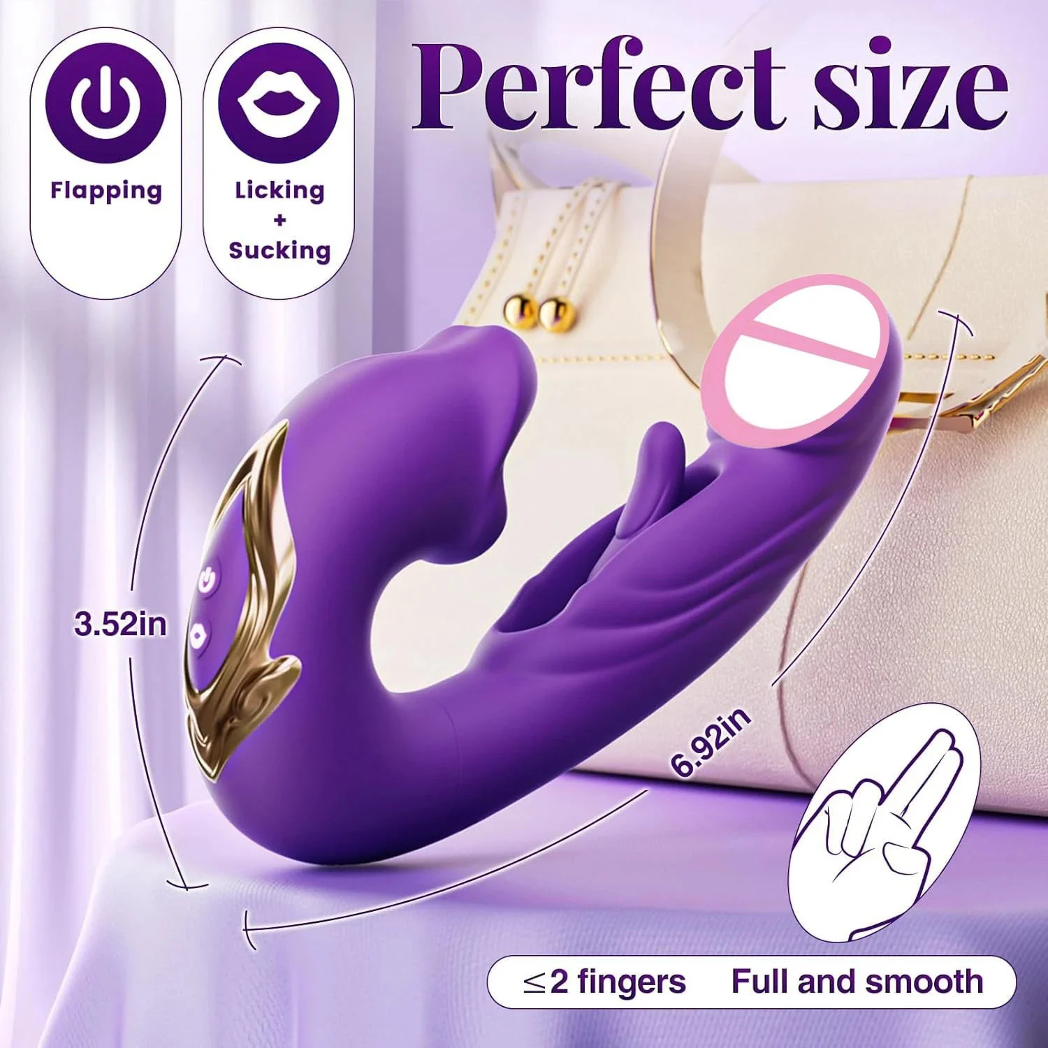 3 in 1 Female USB Power Supply Vibrator 7-Frequency G-Spot Masturbation Snap Trade Mouth Flap Tongue