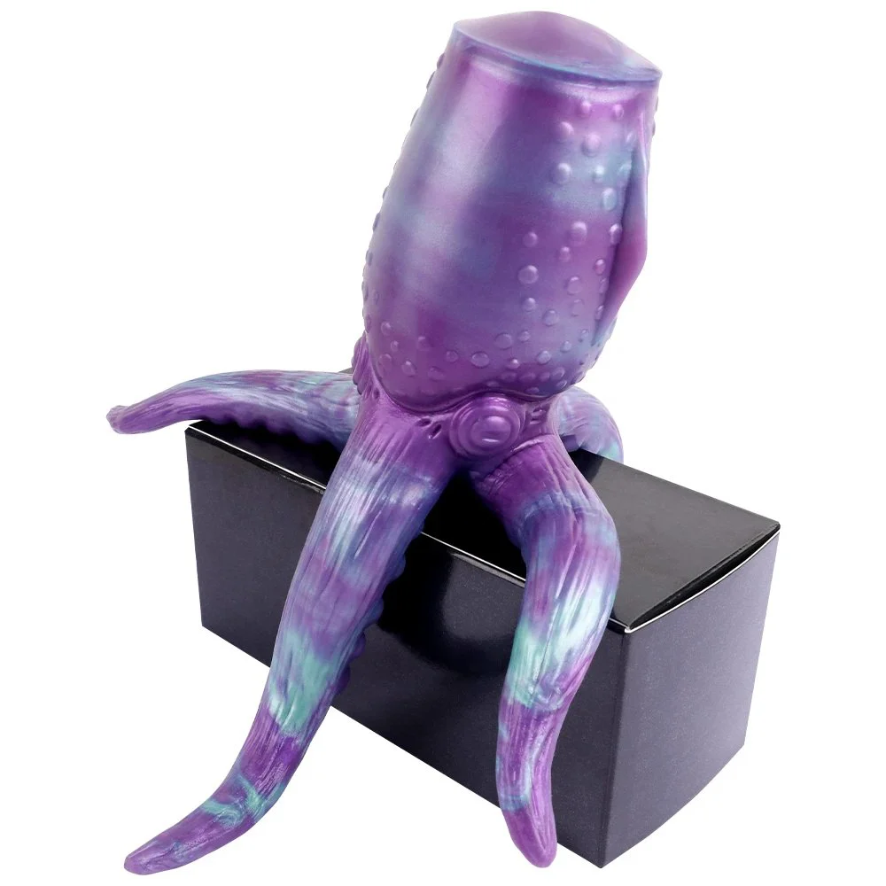 911g Super Soft Silicone Deep Sea Giant Octopus Tentacles Male Masturbator Sex Toy Support