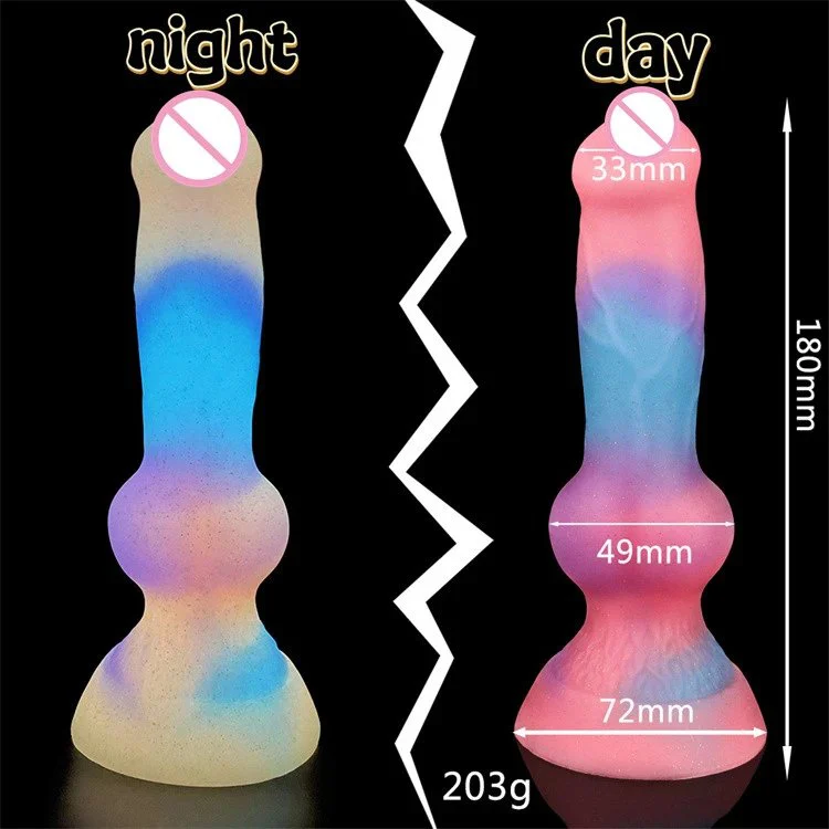 Super Large Liquid Silicone Animal Butt Plug Luminous Glow in the Dark Dildos Huge Dragon Dildo
