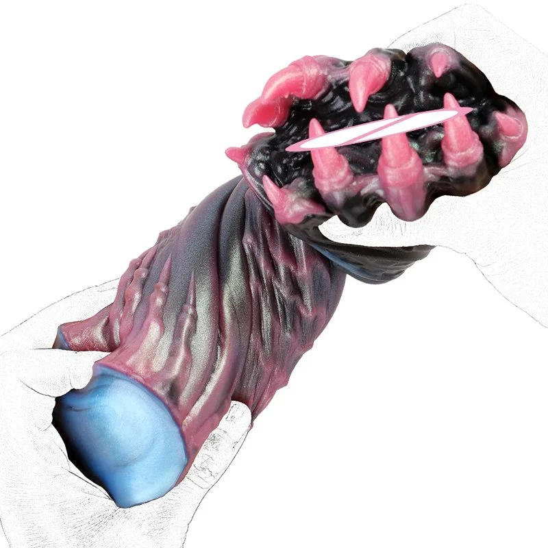 Male Masturbating Sex Toy Fantasy Colorful Male Masturbator Made of Liquid Silicone Soft and Comfortable Adult Toys