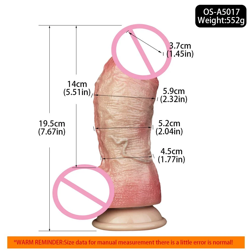 Double Craft Male Dildo Adult Sex Toys Made of Soft Liquid Silicone Simulation of Skin Color Experience Real Sex Toys