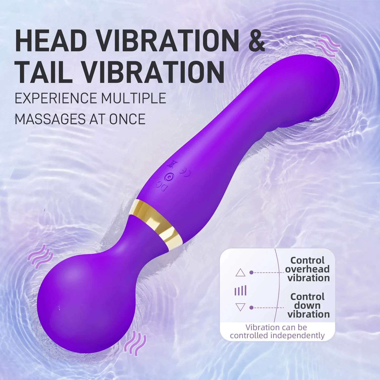 20 Modes Waterproof USB Handheld Sexual Tools Double Heads Body Massager Sex Toy AV Wand Vibrator for Women