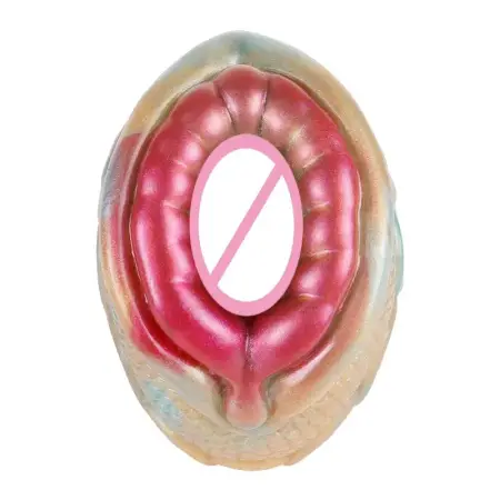 Fish Mouth Fantasy Masturbator Monster Pocket Pussy Stroker Liquid Silicone Vagina Sex Toy for Men