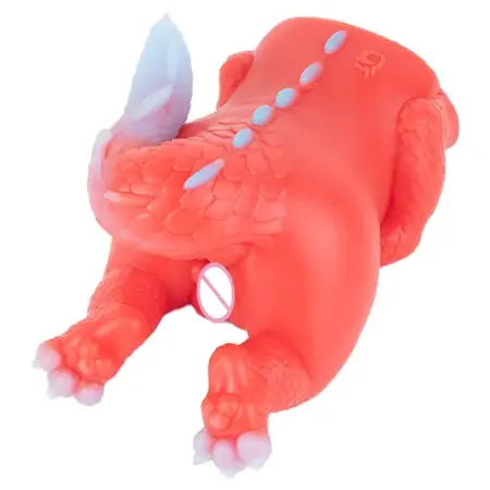 Red Dragon Fantasy Male Silicone Handheld Masturbator with Internal Textures for Enhanced Sensation Designed