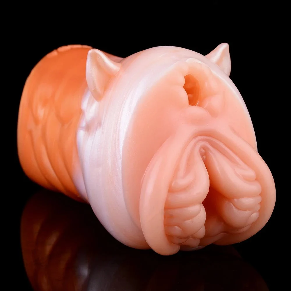 Male Fantasy Masturbator Animal Masturbator Cup Artificial Fantasy Monster Male Soft Silicone Corgi Masturbation Adult Toys