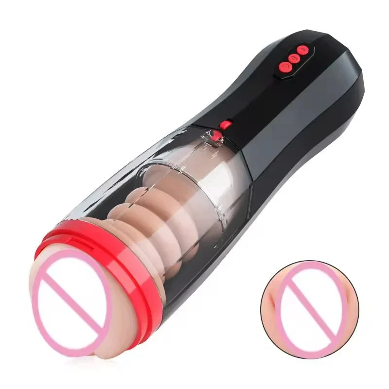 Frequency Mode Rechargeable 100% Waterproof, Silent, Diamond Airplane Cup Male Masturbator Vibrators