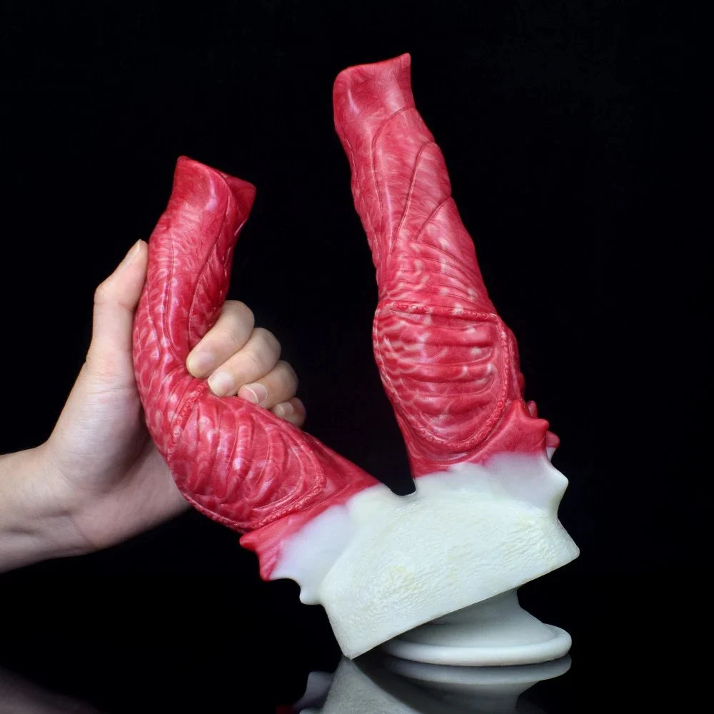 Style Hellfire Color Sex Toy Flexible Monster Big Long Double Ended Dildo for Gay Men Lesbian Women