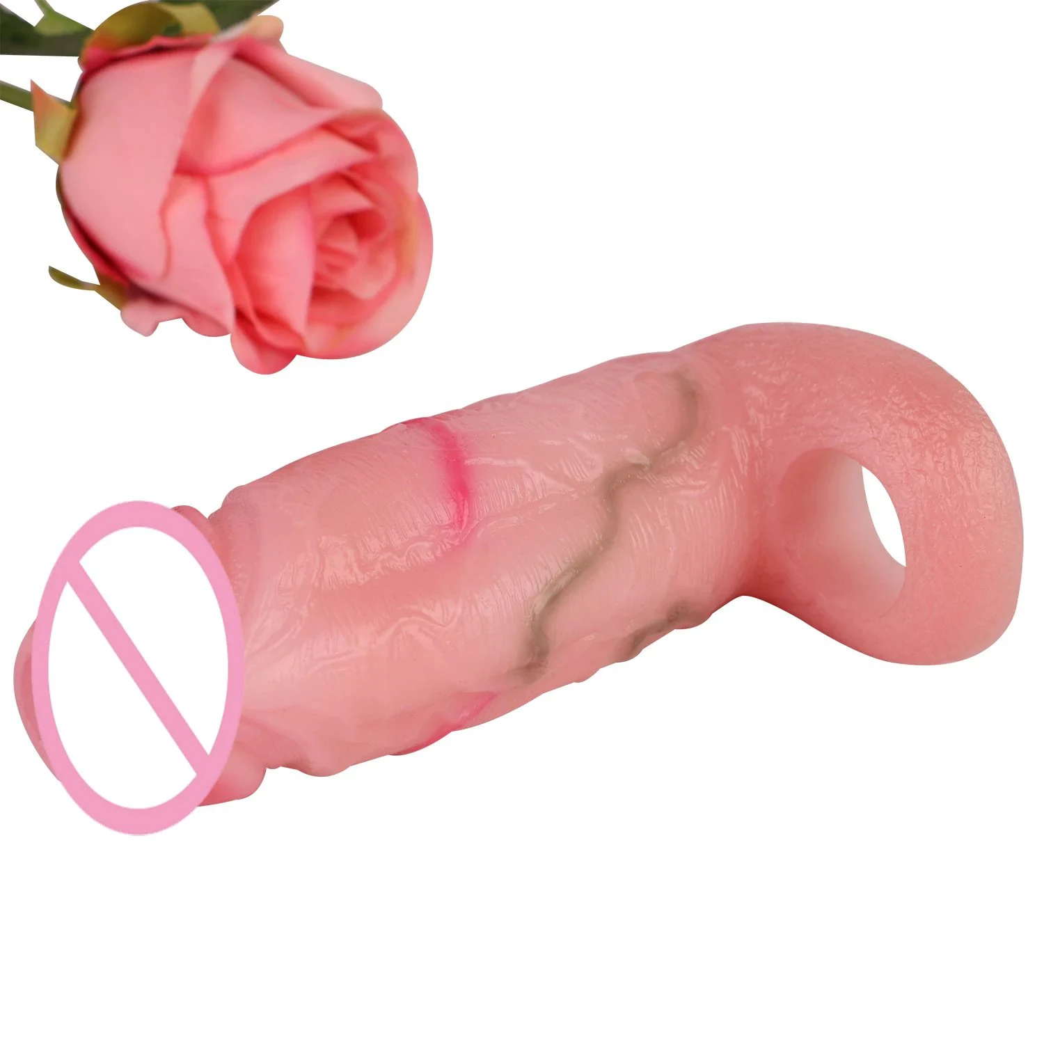 Extension Cock Sleeves Reusable Silicone Penis Sleeves Condom Adult Sex Toys for Men Couple Games