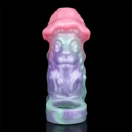 Fantasy Crimson Sprout Hollow Penis Soft Silicone Sheath Stretchable Enlarge Sex Toys Monster Cock Sleeve for Male