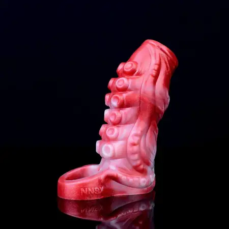 Fantasy Octopus Cock Sheath Silicone Penis Sleeve Sex Toys with Anti-off Design for Couples Sleeve Enlargement Reusable Condom