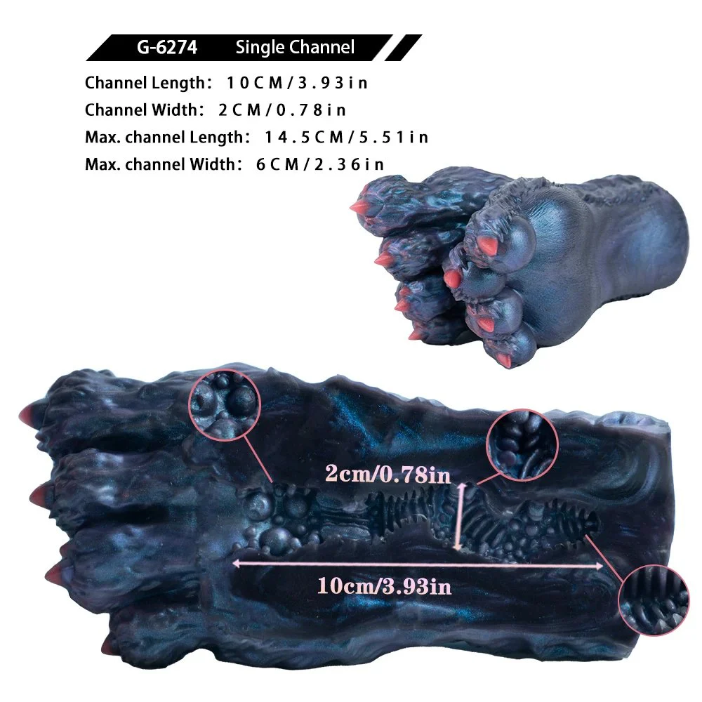 Fantasy Series Single-Channel Male Masturbator with Beast Claw Design Silicone Masturbator Cup Available
