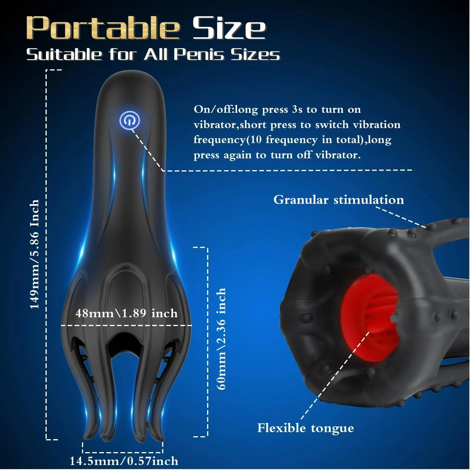 Male Masturbator TPE Realistic Penis Vibrator Tongue Licking Soft Texture Waterproof Adult Sex Toy for Men Home Travel