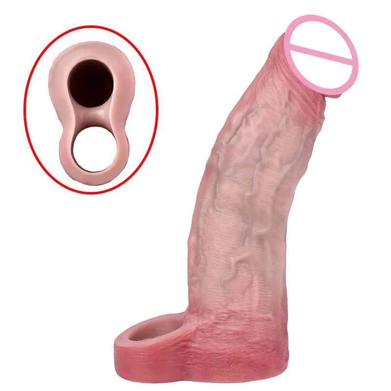Experience a Strong Sense of Male Sex Toys Effectively Extend the Penis Simulation Dildo Sets Applicable Silicone
