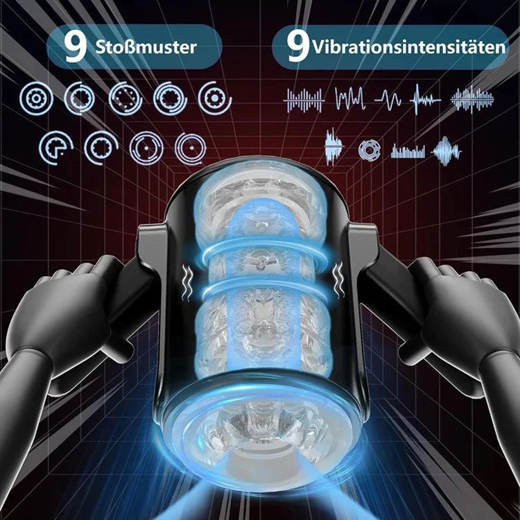 Dual Handle Sucking Male Masturbator Automatic Telescopic Massage Apparatus Sex Toys for Men