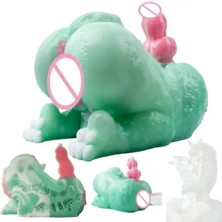Fantasy Animal Fox Butt and Dog Dildo Butt Design Male Masturbator Medical-Grade Silicone Pocket Pussy Men's Stroker Cup