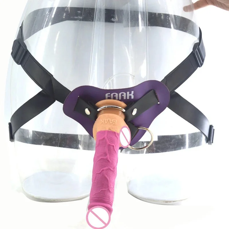 Strap on 19cm Dildo for Lesbian Pegging Men Realistic Silicone Dildo Harness Sex Toy Strapon Couple love Lgbt Lesbian