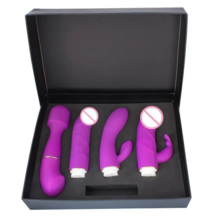 4 Pieces Set 10 Frequency G-spot AV Wand Vibrator Female Orgasm Masturbation Set
