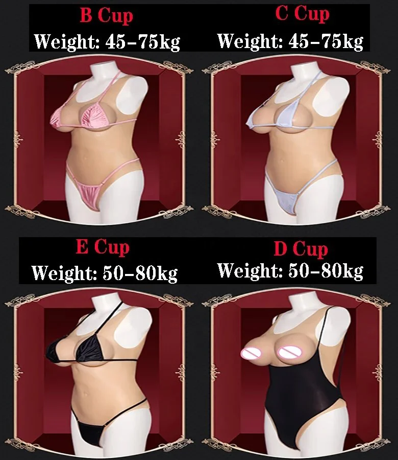 Elastic Artificial Realistic B C D E F Cup Breast Crossdresser Female Bodysuit Silicone Breast Crossdress Transgender Drag Queen