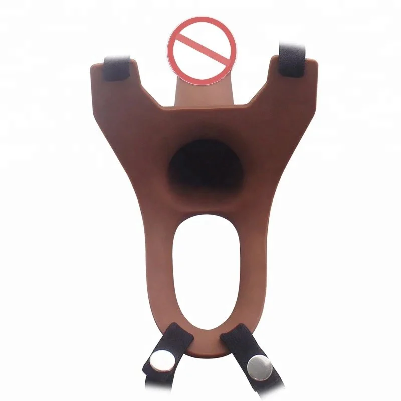Wearable Hollow Penis Sleeve Extender Strap on Dildo Pants Lesbian Dildo