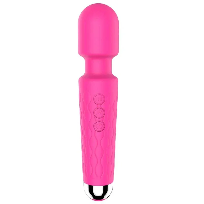 8 Speed 20 Frequency Silicone Wand Massager Waterproof Magic Personal Vibrator