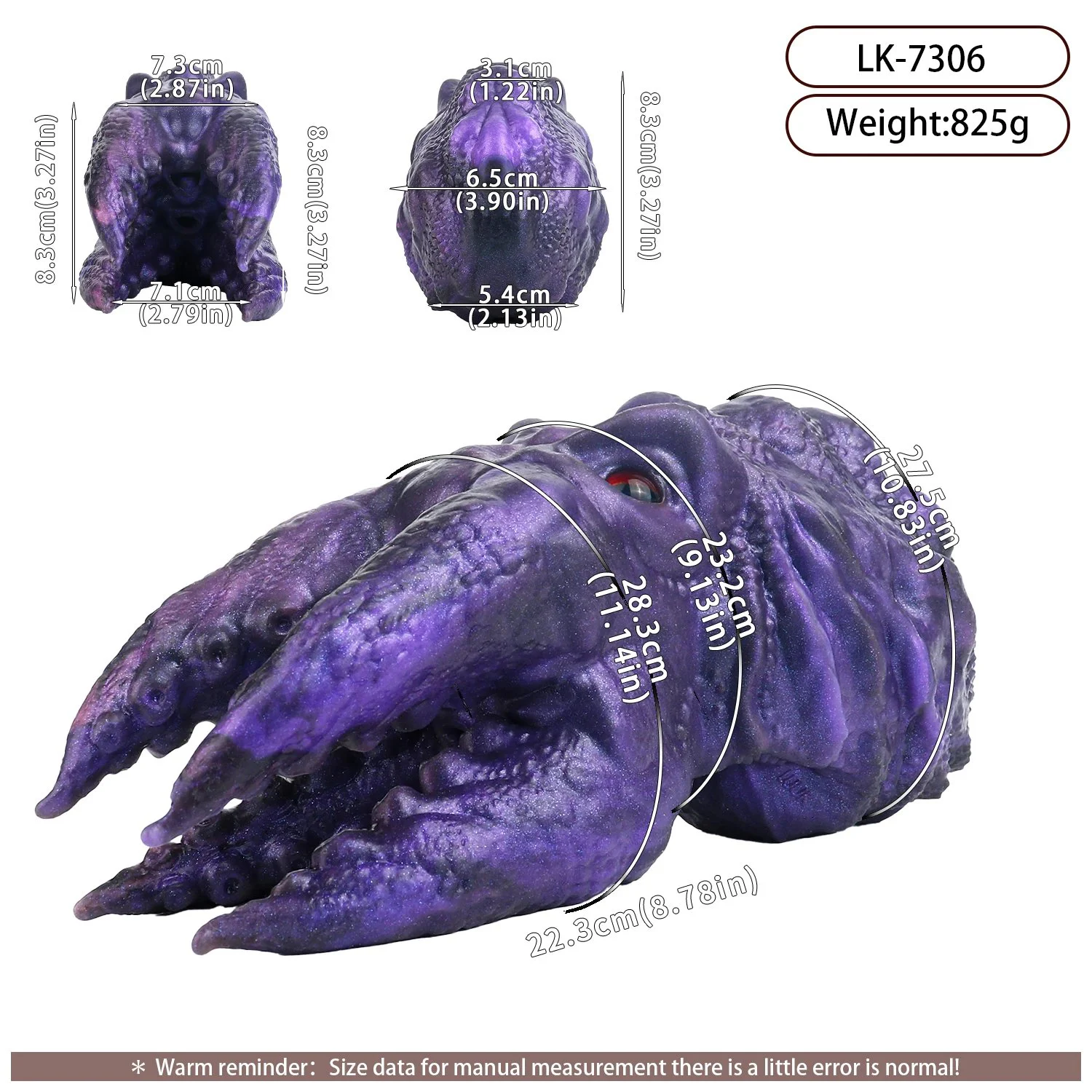 Fantasy Creature the Abyssal Styx Silicone Male Penis Massager and Masturbator Intensive Sensation with a Realistic Texture