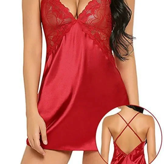New Sleeveless Backless Lingerie Women Sexy Sleepwear Nightdress Plus Size