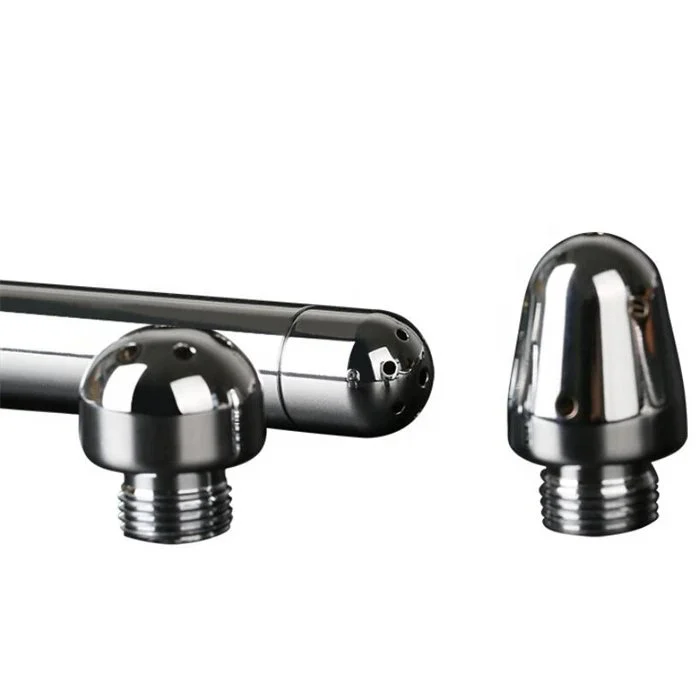 Adult Metal Douche Sex Toy Anal Vaginal Enema Syringe for Couple Shower Use