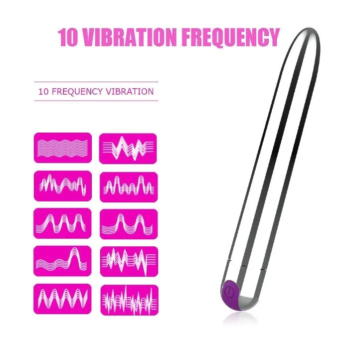 7 Inch Rechargeable USB Powered Mini Vibrator Dildo Long-Bullet Sex Toys for Adult Women's Clit Stimulation