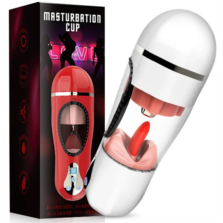 Automatic Licking Tongue Masturbator Male Heating Deep Throat Intelligent Masturbation Cup