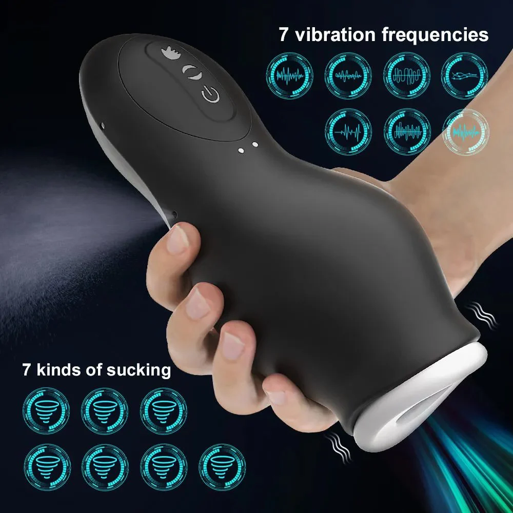 Men's Trainer Exercise Waterproof Airplane Cup Masturbator with Sucking Vibration Feature