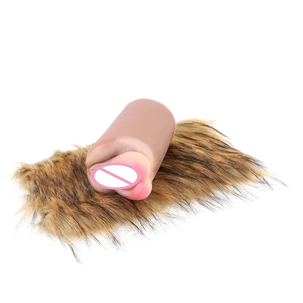 Silicone Male Masturbator with Hairy Realistic Vagina Pocket Pussy Adult Sex Toys for Men