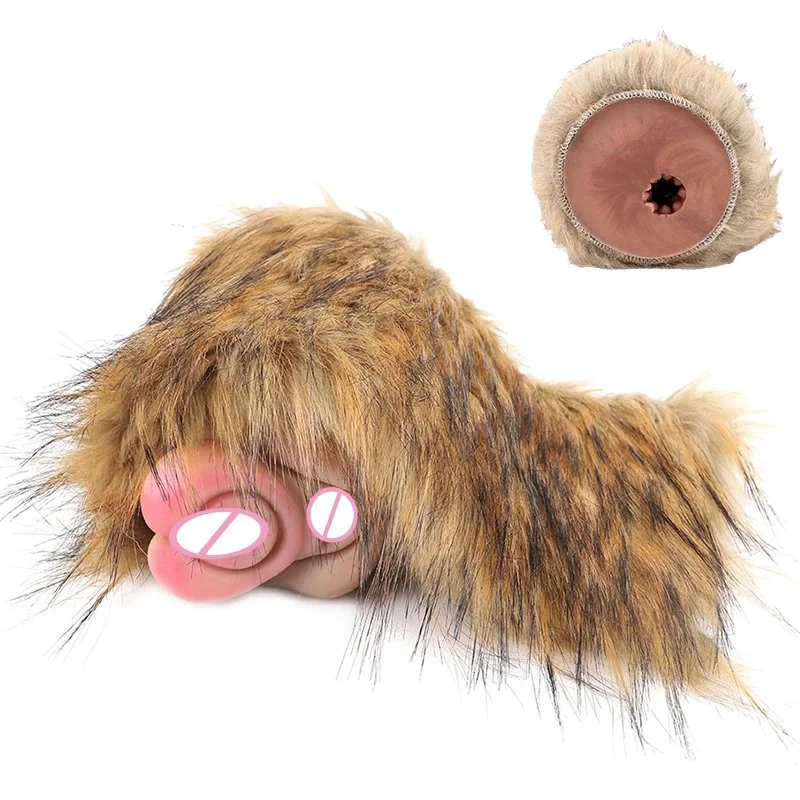 Fantasy tiger Cup Masturbating Sex Toy Soft Suction Cup Anal Sex Toy Realistic Skin Silicon Vagina for Men