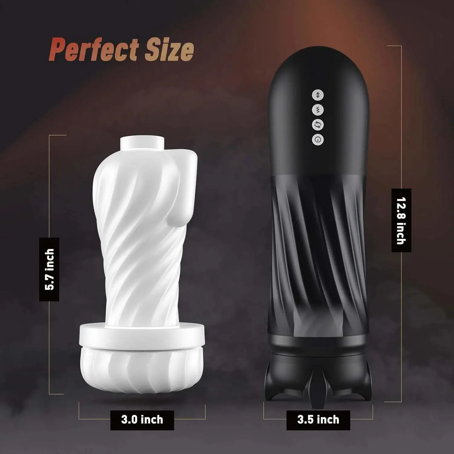 Automatic Male Masturbator Adult Sex Toys for Men With 3 Twisting and 5 Thrusting Vibration Modes Hands-Free Heating