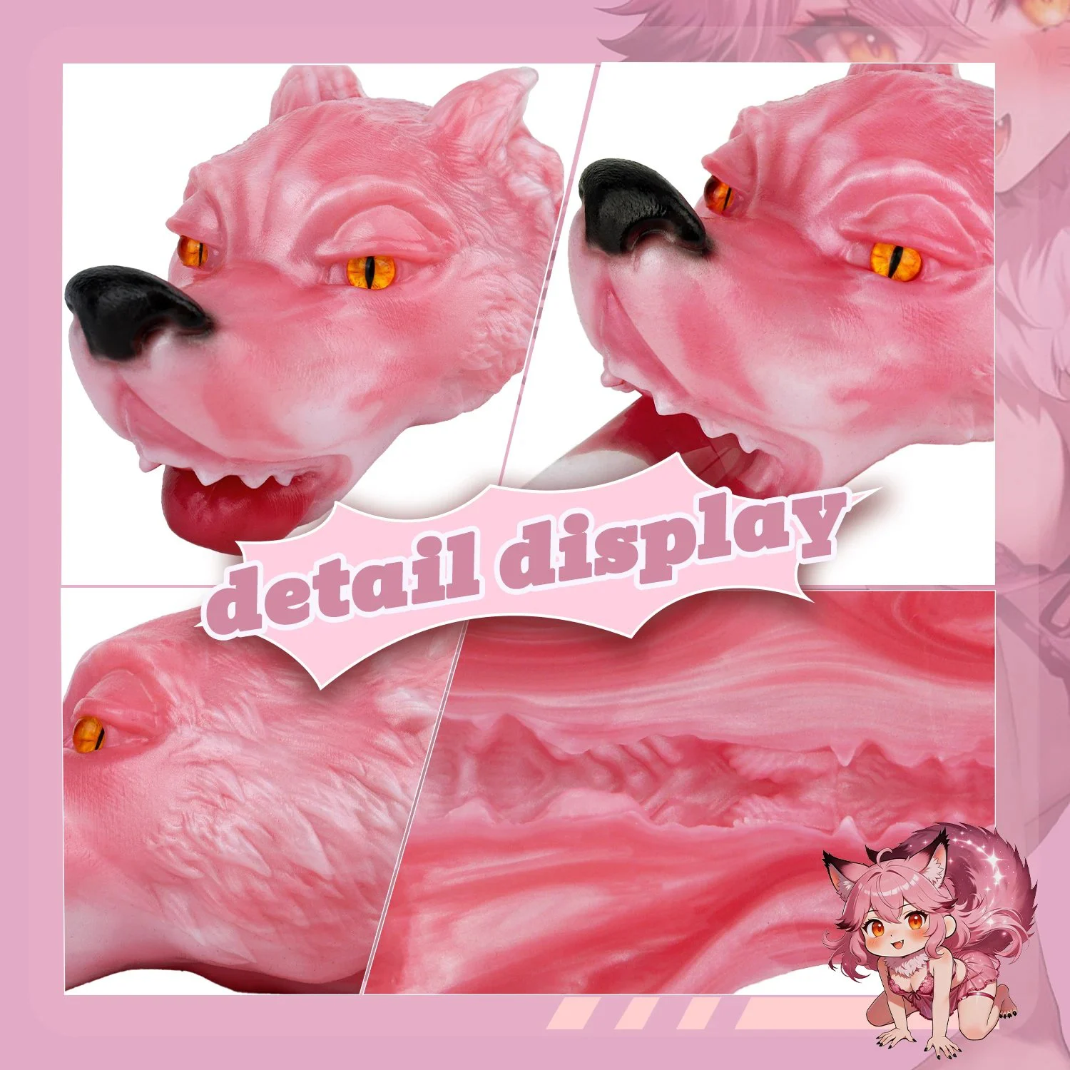Kitsune Spirit Fantasy Furry Male Masturbator Soft Silicone Sleeve with Strong Suction Sensation and Immersive Experience