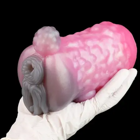 Fantasy Monster Dragon Beast Masturbation Cup Polarized Gold Powder Soft Silicone Vagina Male Masturbator Adult Toys