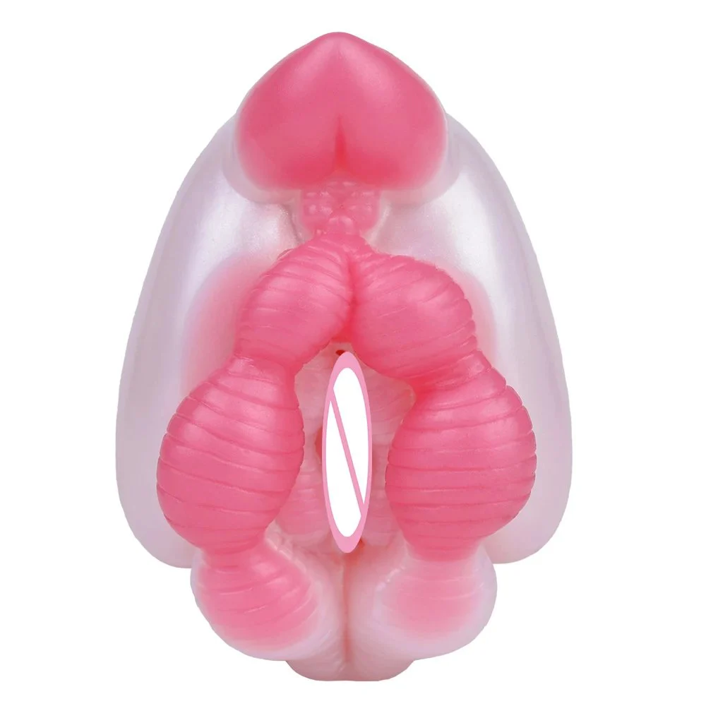 Soft Realistic Silicone Male Masturbator Cup, Lifelike Vagina Pocket Pussy for Adult Men