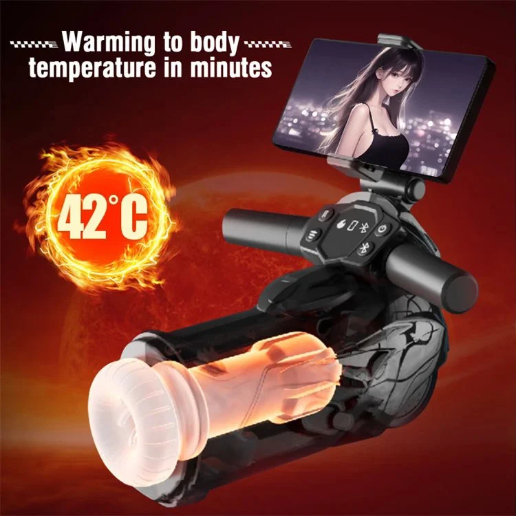 Automatic Suction Vibration Heating Thrusting Masturbation Cup Motorcycle Shaped Electric Masturbation Machine