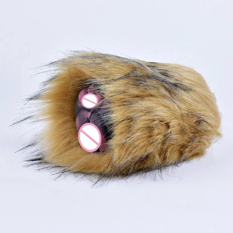 Fantasy Men Masturbators Stroker Dual Channel Masturbation Cup Anal Pussy Sex Toy Animal Plush Pussy Male Masturbator Cup