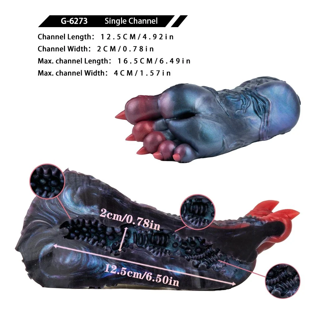 Fantasy Monster Foot Design Male Masturbator Single Channel Silicone Men's Stroker Pocket PussyAdult Sex Toy