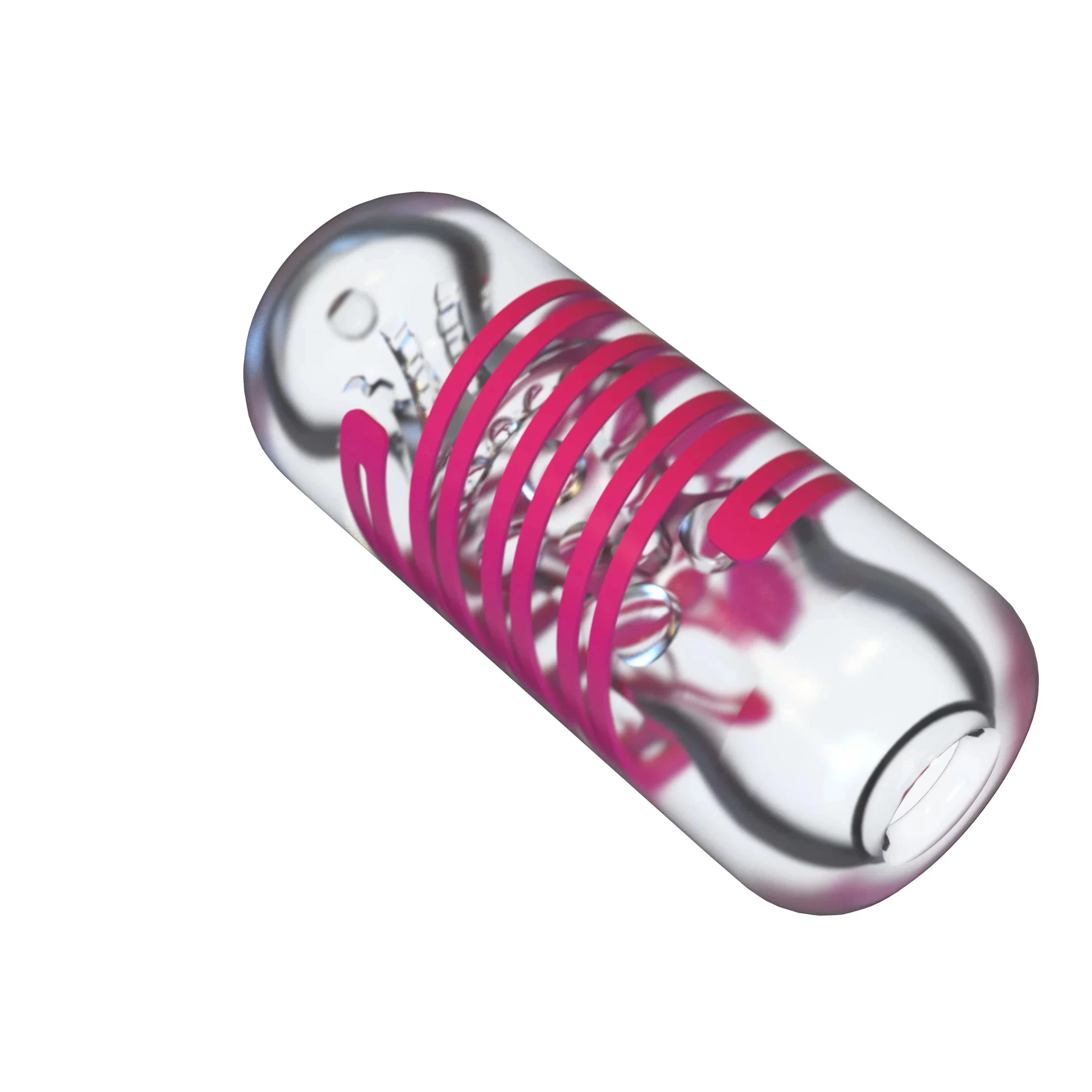 Orange Light Male Masturbation Airplane Cup with 4 Sucking & 9 Vibration Frequencies Flower Ball Design