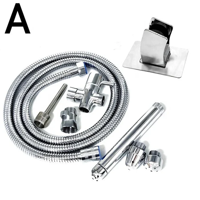 Anal Douche Household Shower Adapter Metal Shower Enema for Anal Vaginal Cleaning
