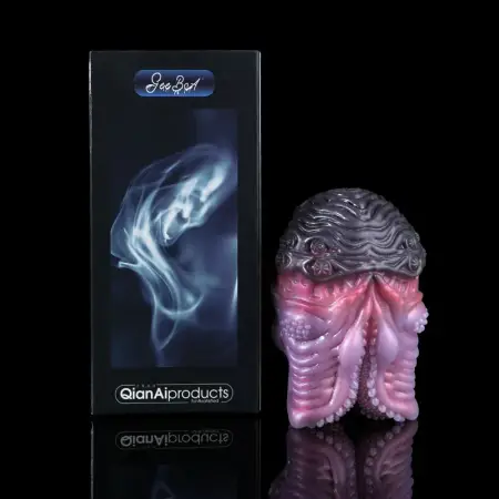 Purple Soft Egg Stroker for Men Unique Alien Shape Single-Channel Masturbation Sleeve