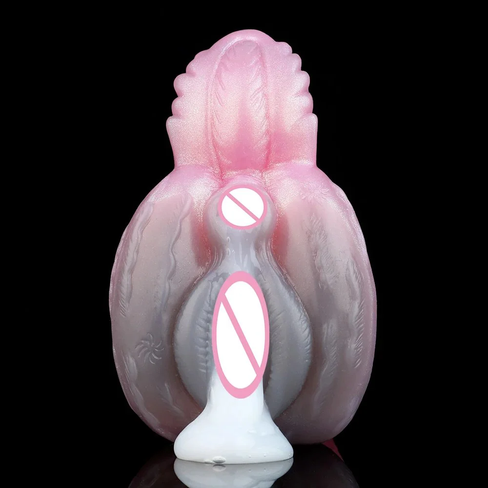Penis Insertion Sex Training Animal Form Simulation Silicone Masturbation Cups for Men