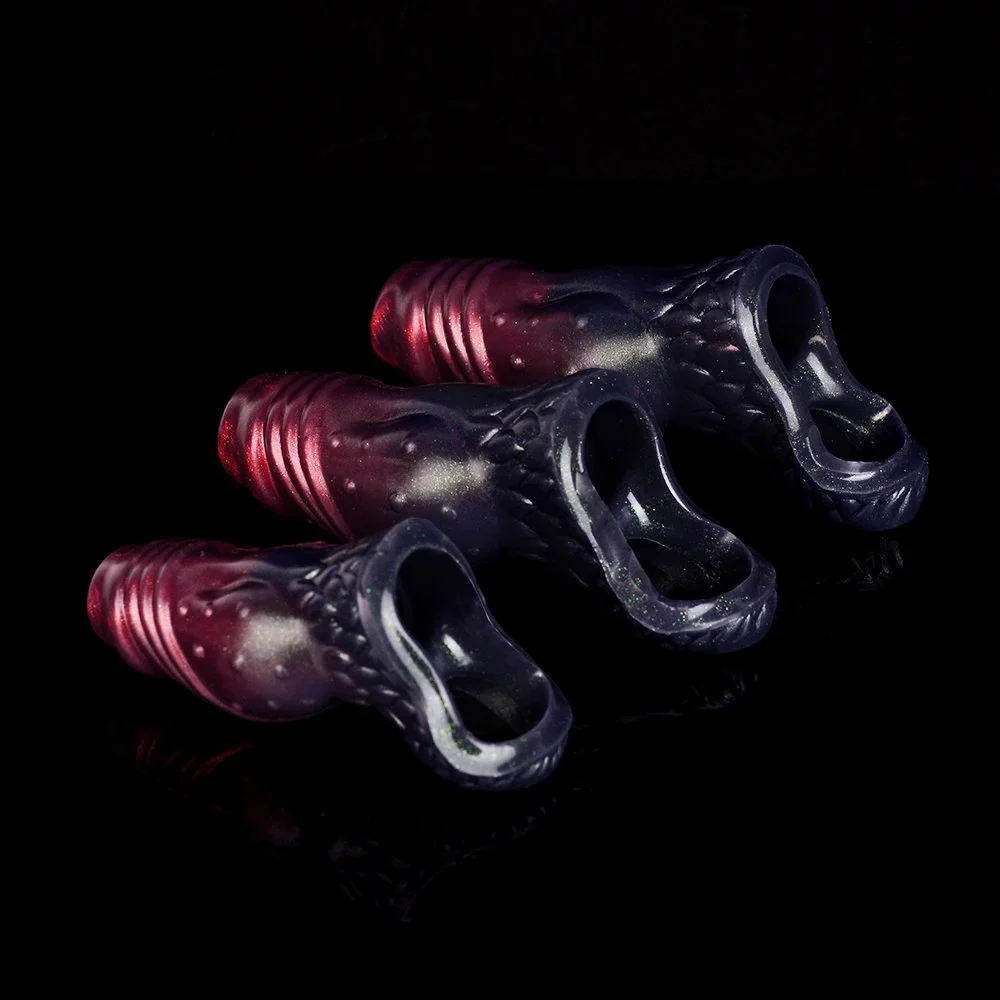 Fantasy Sheath Demon Silicone Toy Wearable Cock Sleeve Extender Sleeve Penis 3 Active Size Big Knot