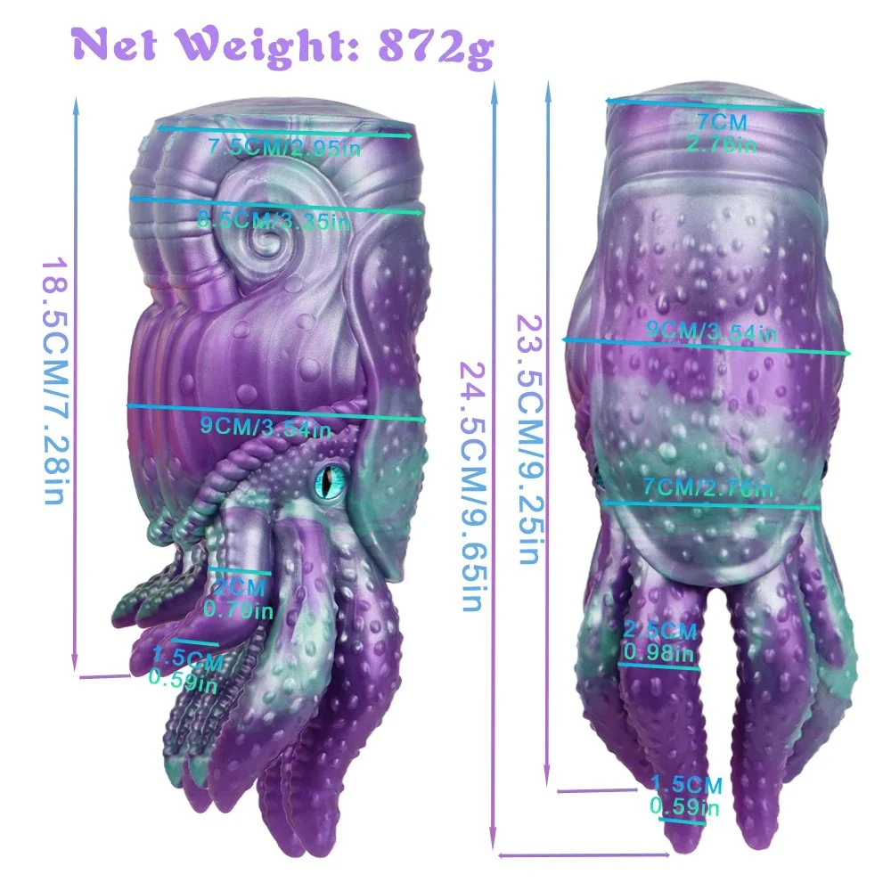 Nautilus Textured Silicone Male Masturbator Six Tentacle Anal Plug One Hole Men Penis Stroker Pocket Pussy Onahole Sex Toy
