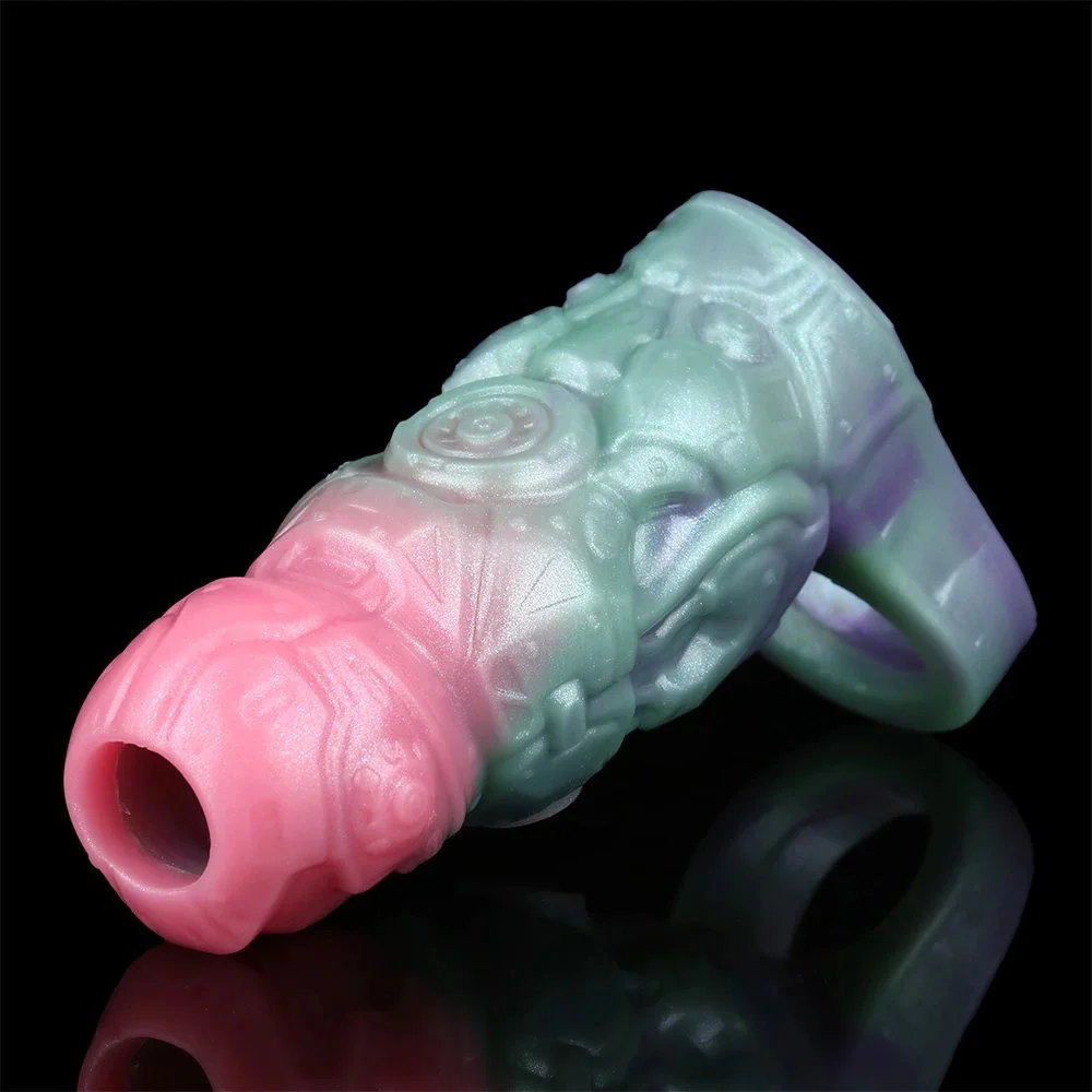 Flesh Shell Nesting Soft and Safe Silicone Material Open Design Penis Extender for Adult Men