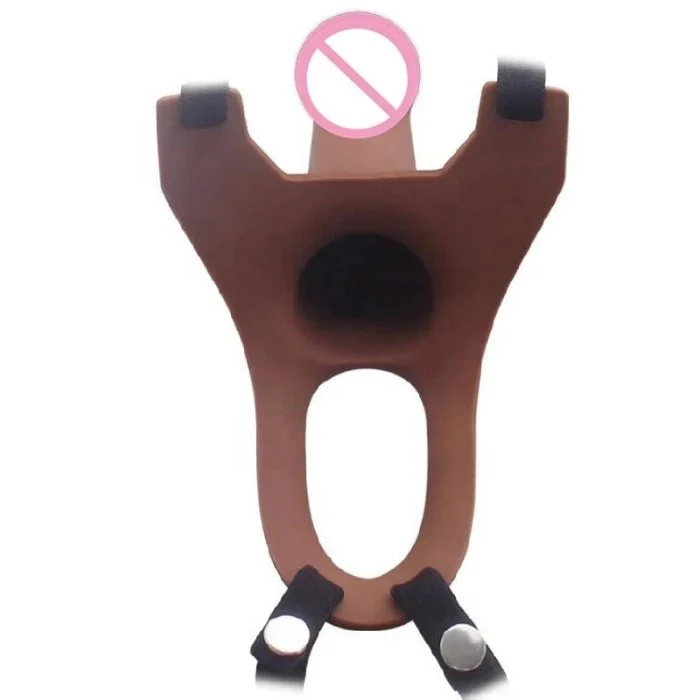 Strap-On Silicone Dildo Dong Soft Adult Sex Toy for Women Gay